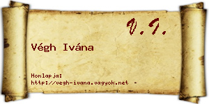 Végh Ivána névjegykártya